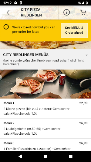 City Pizza Riedlingen Screenshot 2