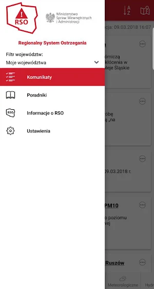 RSO – Regionalny System Ostrzegania Screenshot 2
