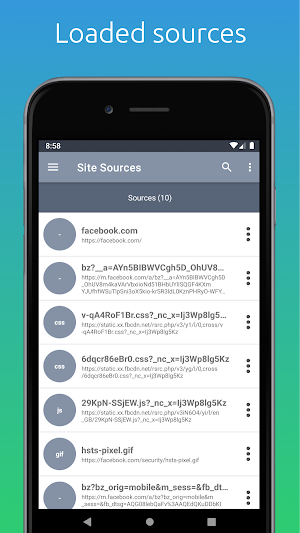 Site Sources - web developer tools Screenshot 1