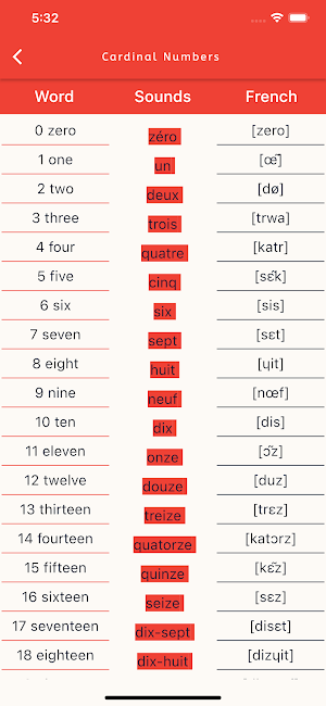 Learn French Vocabulary Screenshot 2