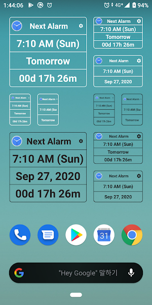 Next alarm - widget, notification Screenshot 0