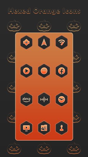 Halloween Hexed Orange Icons Screenshot 3