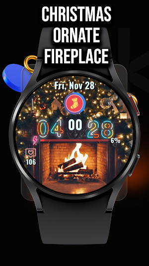 Animated Christmas Fireplace Screenshot 1
