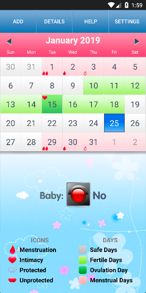 Period Tracker for Women: Menstrual Cycle Calendar Screenshot 2