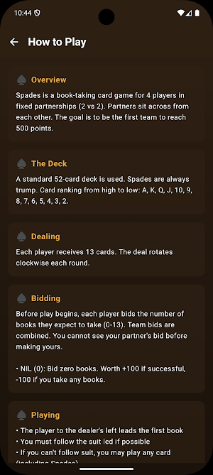 Spades Night screenshot 7