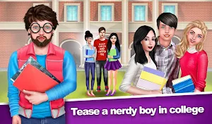 Nerdy Boy College Love Story Game Screenshot 0