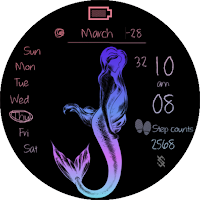 BFF53- Neon Art Mermaid Color