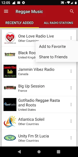 Reggae Music Radio Stations Screenshot 1