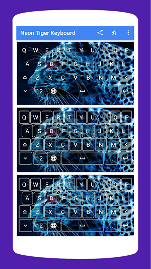 Neon Tiger Keyboard Theme Screenshot 0