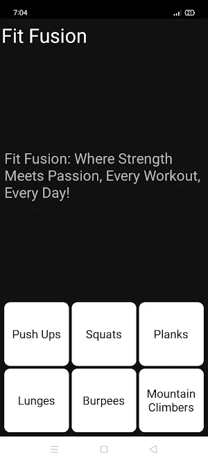 Fit Fusion: Home Exercise Screenshot 2
