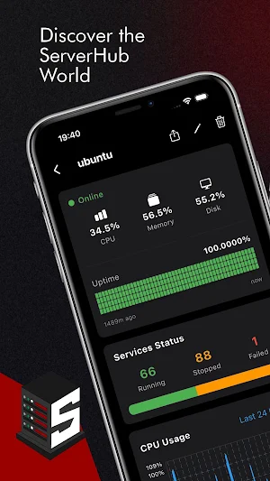 ServerHub: Server Monitor SSH Screenshot 0