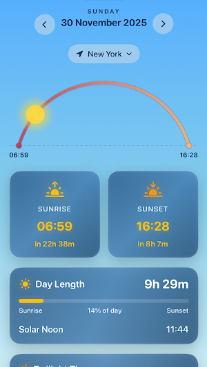 Sunrise & Sunset Planner Screenshot 1