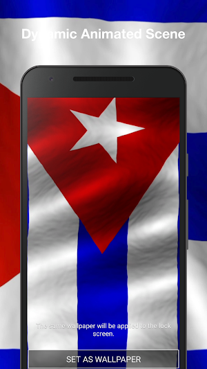 3D Cuba Flag Live Wallpaper Screenshot 1
