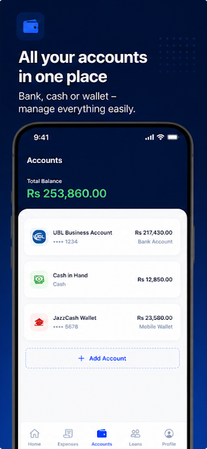 Asaan Hisaab - Expense Tracker Screenshot 2