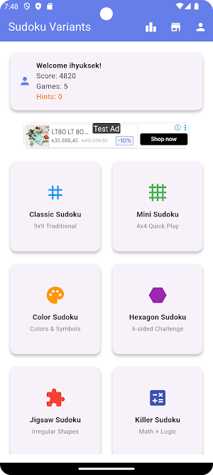 Sudoku Variants Classic & More Screenshot 0