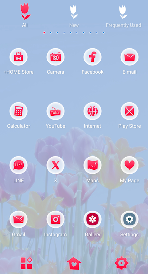 Field of Tulips Theme +HOME Screenshot 2