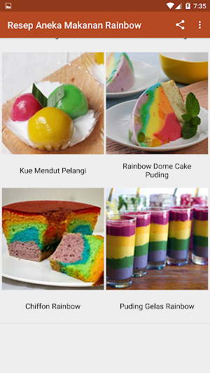 Resep Aneka Makanan Rainbow Screenshot 3