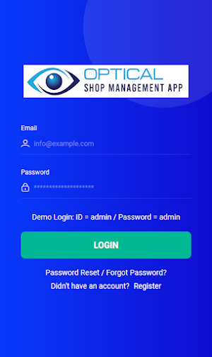 Optical Shop Management Screenshot 0