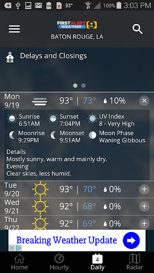 WAFB First Alert Weather Screenshot 2