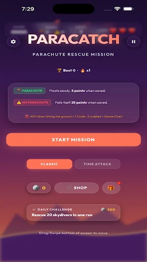 ParaCatch: Sky Rescue Screenshot 1