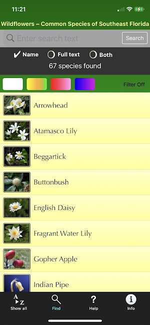Southern Florida Wildflowers Screenshot 1