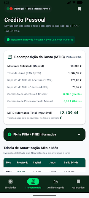 Simulador de Crédito Pessoal Screenshot 1