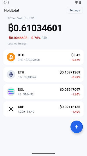 Holdtotal: Crypto Portfolio Screenshot 1