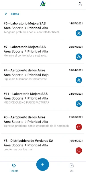 Action Service Screenshot 1