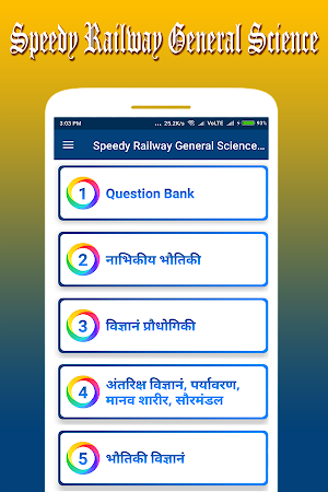 Speedy Railway General Science in Hindi Offline Screenshot 0