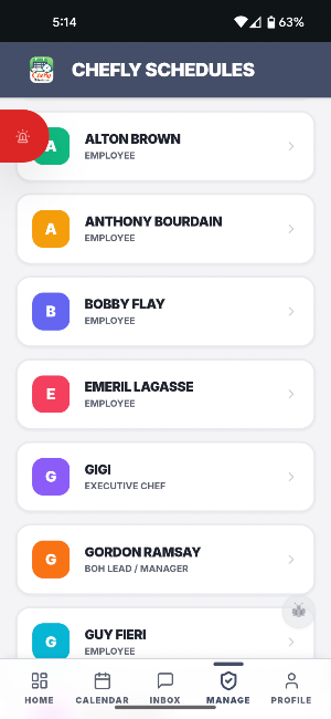 Chefly Schedules Screenshot 3