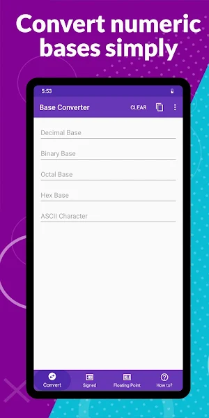 Base Converter Free - Floating Point and Signal Screenshot 0