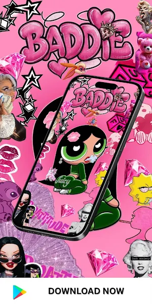 Baddie Cute Pink Wallpaper Screenshot 3