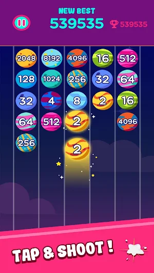 Shoot n Merge - 2048 block puzzle Screenshot 0