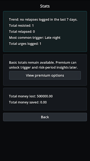 Control - Quit Gambling Screenshot 1