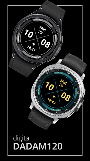 DADAM120: Digital Watch Face Screenshot 0