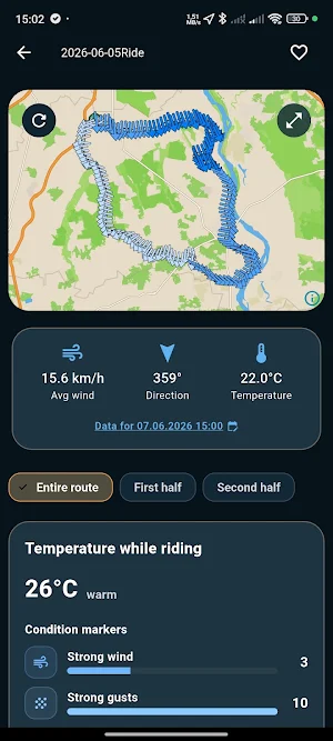 BikeWind for Cyclists Screenshot 1