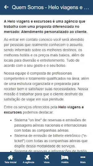 Helo viagens e excursões Screenshot 1