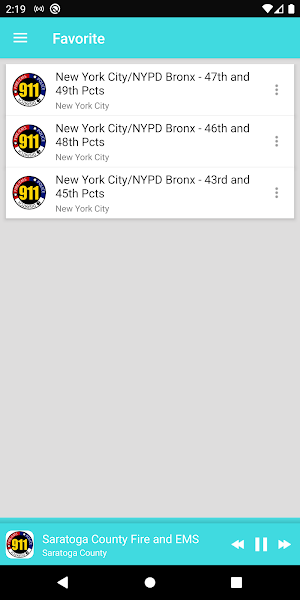 New York, radio scanners police, fire, EMS Screenshot 3