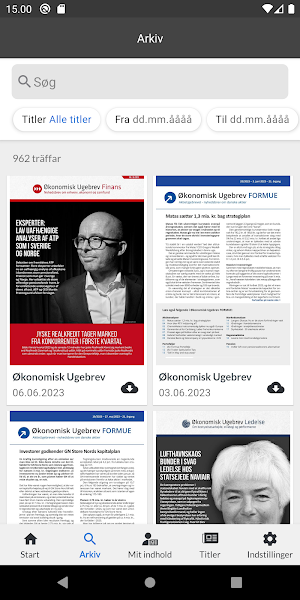 Økonomisk Ugebrev Screenshot 1