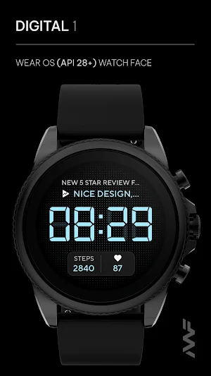 Awf Digital 1 - watch face Screenshot 0