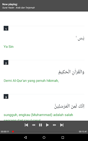 Surat Yasin MP3 Offline + Terjemah Screenshot 3