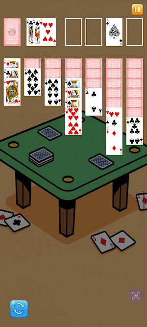 Card Step Solitaire Level Game Screenshot 2