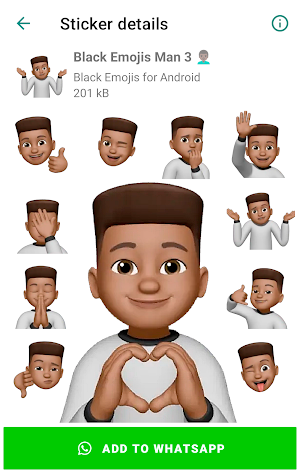 Memoji Black People Stickers Screenshot 1