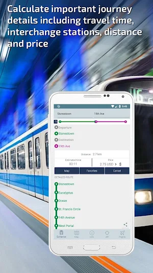 San Francisco Muni Metro Guide and Route Planner Screenshot 2
