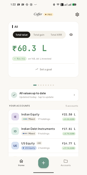 Coffer: Portfolio Tracker Screenshot 1