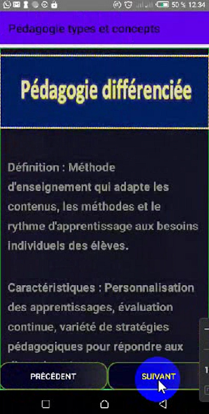 Types et concepts pédagogiques Screenshot 2