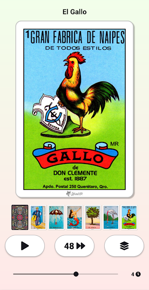 Baraja Lotería Mexicana. Screenshot 0