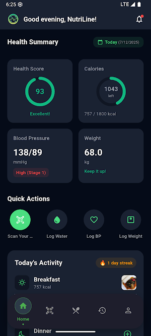 NutriLine AI - Eat Healthy Screenshot 2