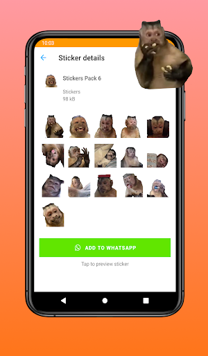 Monkey Stickers WAStickerApps Screenshot 3