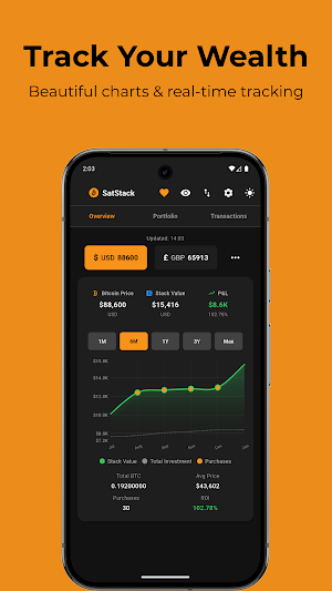 SatStack: Bitcoin Portfolio Screenshot 0